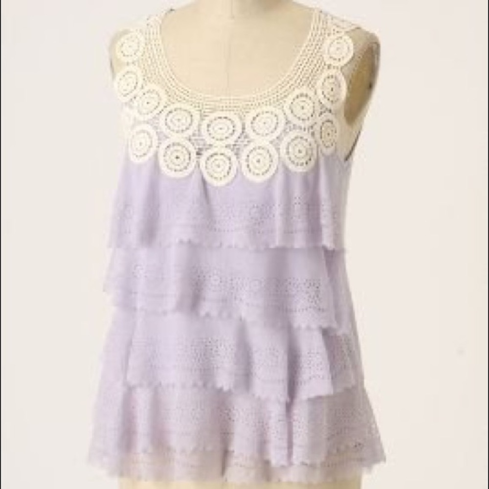 Anthropologie Deletta Circled Adornment Tank Top - Picture 1 of 9